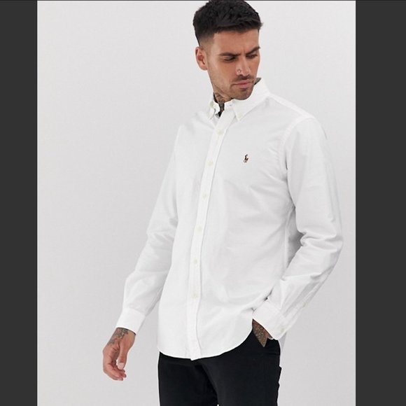 ralph lauren classic fit white shirt